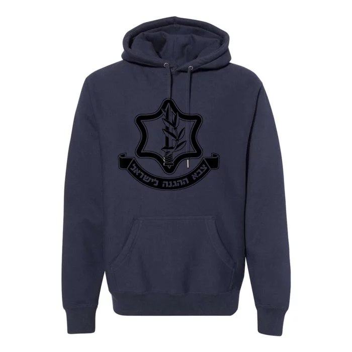 Idf Israel Defense Force Israeli Armed Forces Emblem Premium Hoodie