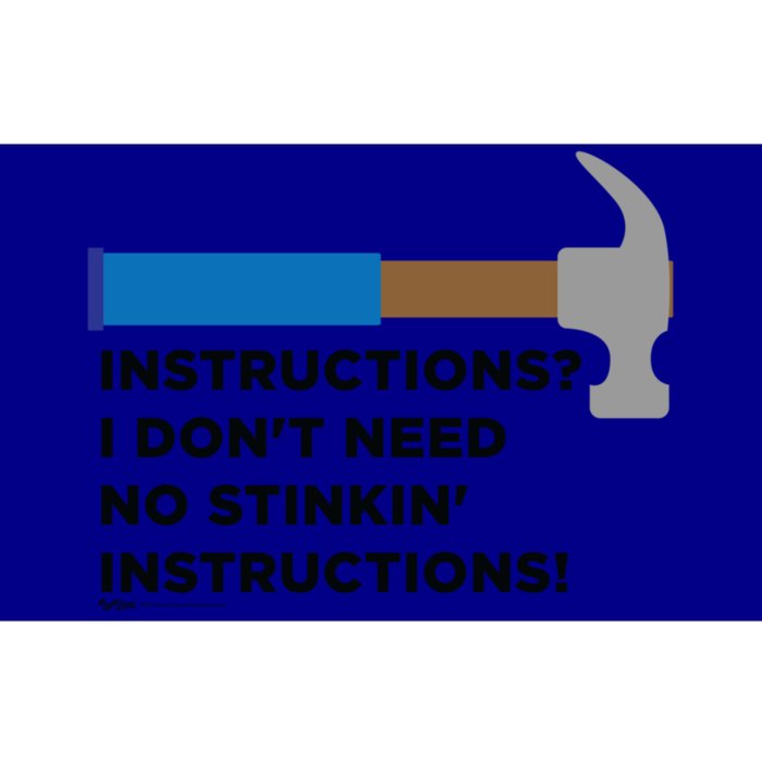 Instructions? I Dont Need No Handy And Carpenter Gift Bumper Sticker