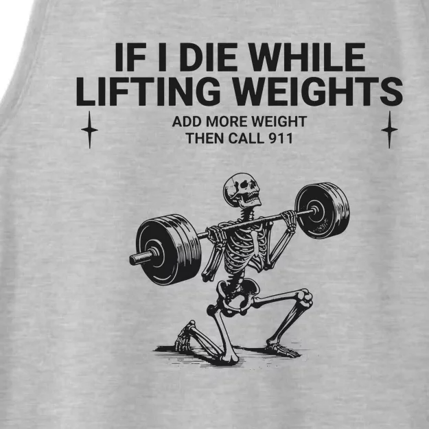 If I Die While Lifting Workout Ladies Tri-Blend Wicking Tank