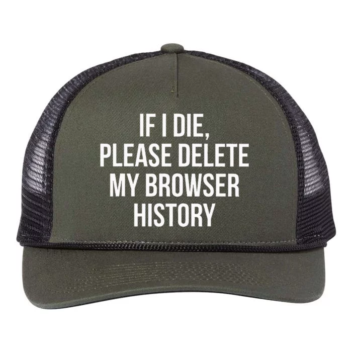 If I Die Please Delete My Browser History Retro Rope Trucker Hat Cap