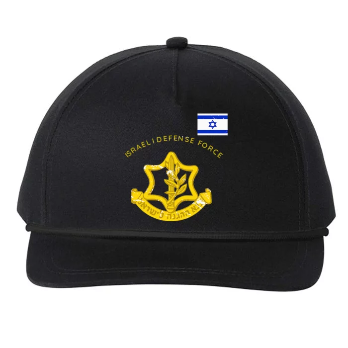 Idf Israeli Defense Force Vintage Flag Israel Idf Snapback Five-Panel Rope Hat