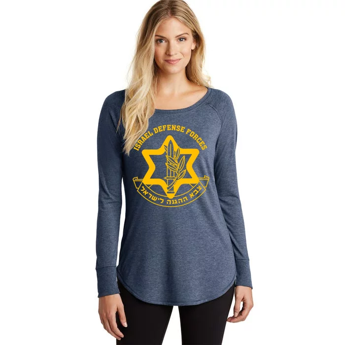 Idf Israel Defense Forces Free Israeli Army Israel Military Women's Perfect Tri Tunic Long Sleeve Shirt