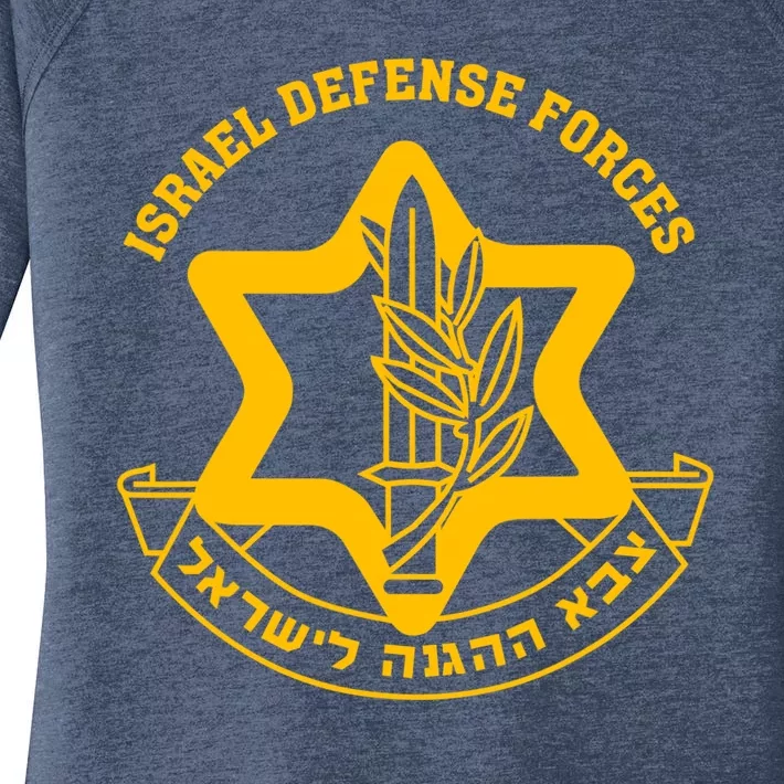 Idf Israel Defense Forces Free Israeli Army Israel Military Women's Perfect Tri Tunic Long Sleeve Shirt