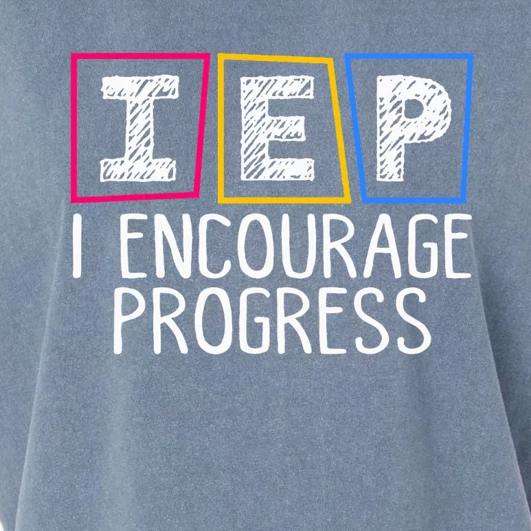 Iep I Encourage Progress Special Education Teacher Sped Garment-Dyed Women's Muscle Tee