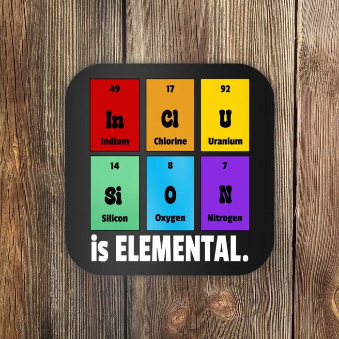 Inclusion Is Elemental Coaster