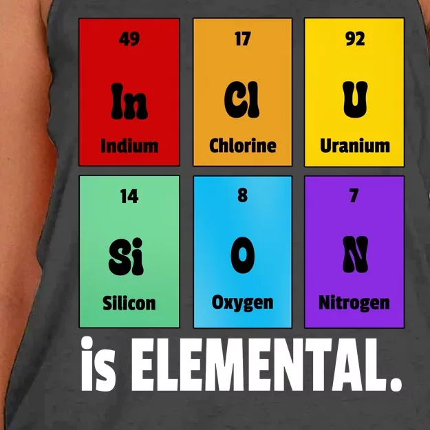 Inclusion Is Elemental Women's Knotted Racerback Tank