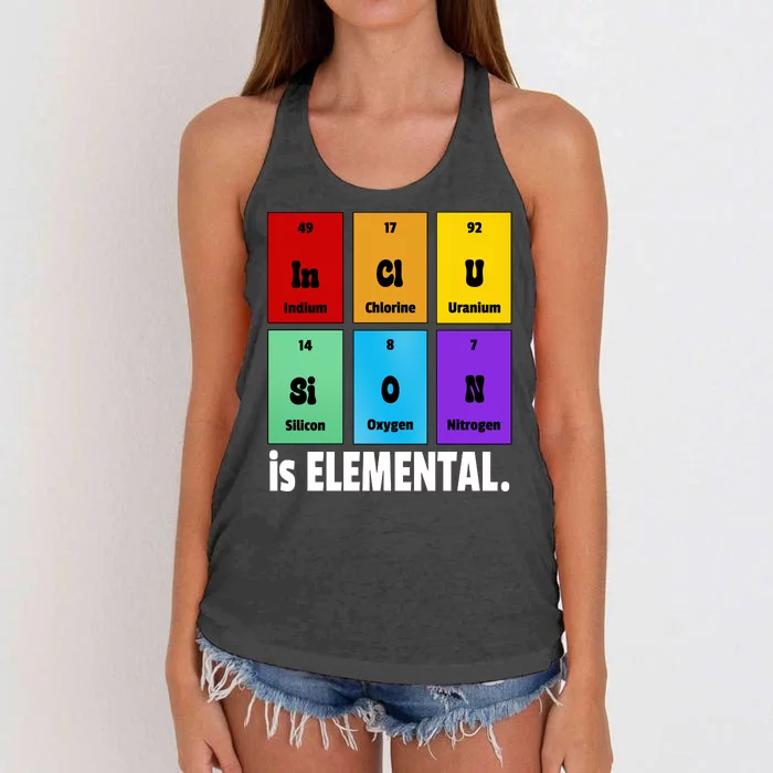 Inclusion Is Elemental Women's Knotted Racerback Tank