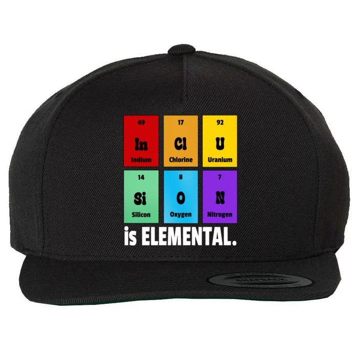 Inclusion Is Elemental Wool Snapback Cap