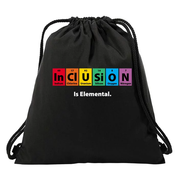 Inclusion Is Elemental Drawstring Bag