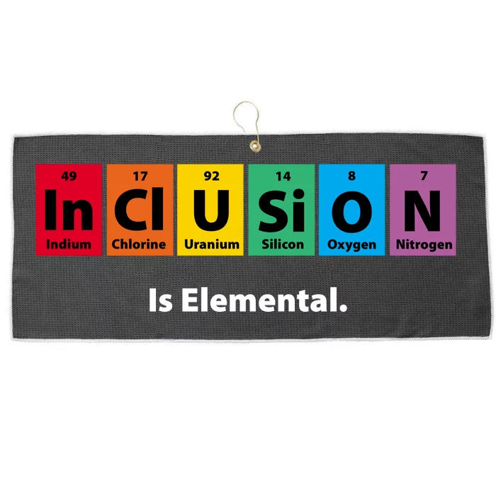 Inclusion Is Elemental Large Microfiber Waffle Golf Towel