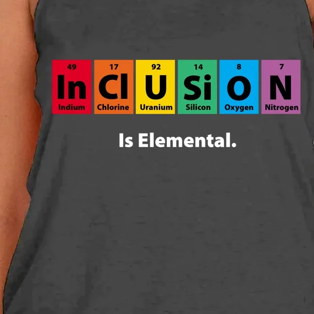 Inclusion Is Elemental Women's Knotted Racerback Tank