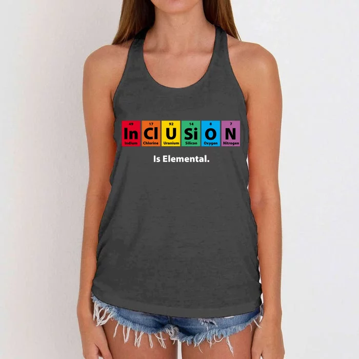 Inclusion Is Elemental Women's Knotted Racerback Tank