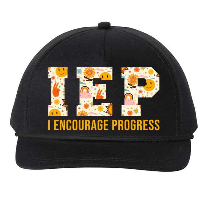 Iep I Encourage Progress Special Education School Teacher Gift Snapback Five-Panel Rope Hat