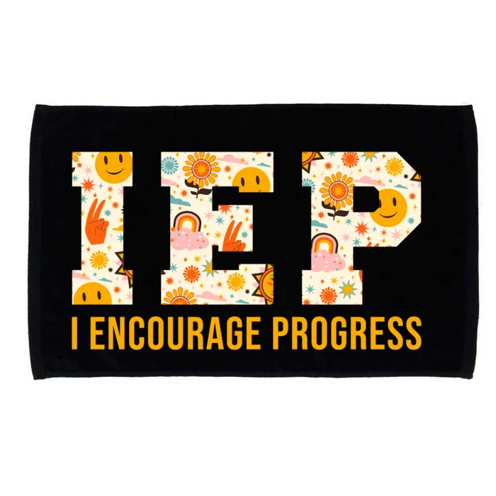 Iep I Encourage Progress Special Education School Teacher Gift Microfiber Hand Towel