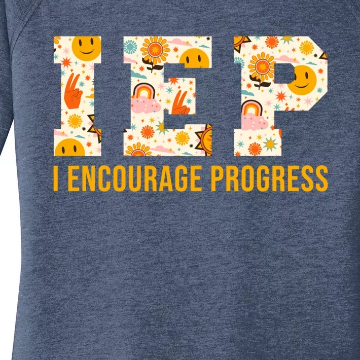 Iep I Encourage Progress Special Education School Teacher Gift Women's Perfect Tri Tunic Long Sleeve Shirt