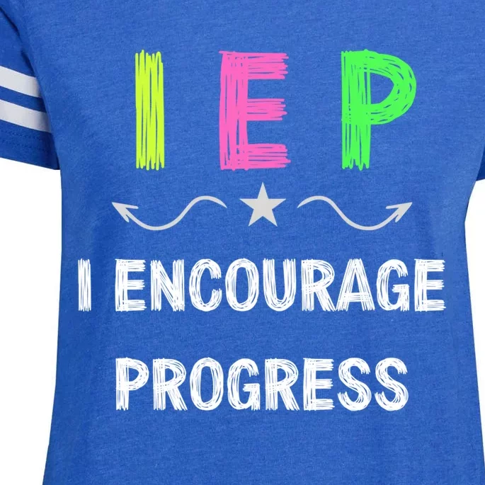 Iep I Encourage Progress Special Education Teacher Gift Enza Ladies Jersey Football T-Shirt