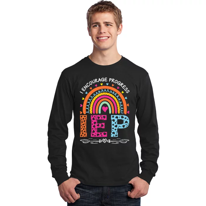 IEP I Encourage Progress Special Education School Teacher Long Sleeve Shirt