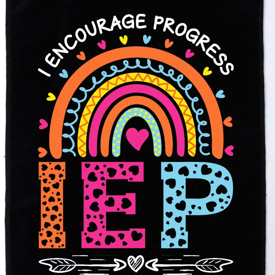 IEP I Encourage Progress Special Education School Teacher Platinum Collection Golf Towel