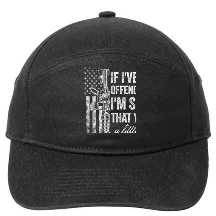 If IVe Ever Offended You IM Sorry American Flag 7-Panel Snapback Hat