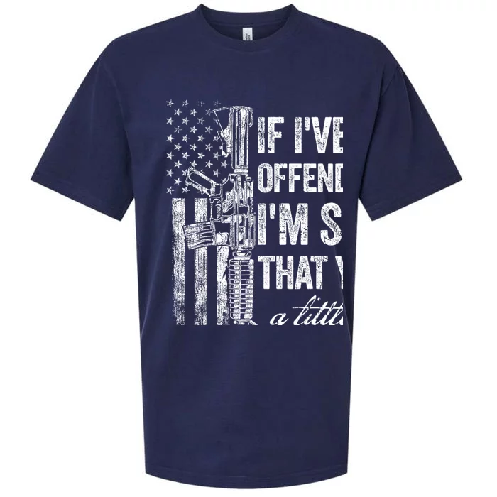 If IVe Ever Offended You IM Sorry American Flag Sueded Cloud Jersey T-Shirt