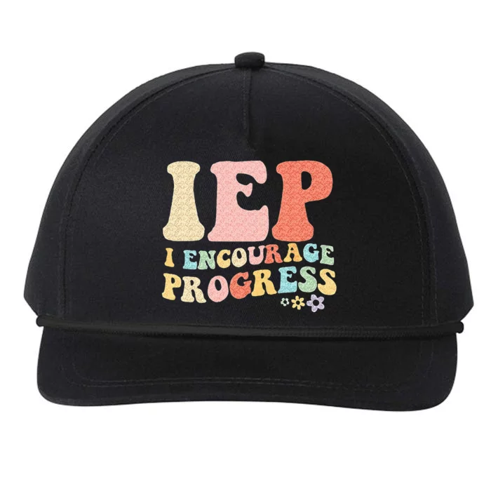 IEP I Encourage Progress Special Education Teacher Graphics Snapback Five-Panel Rope Hat