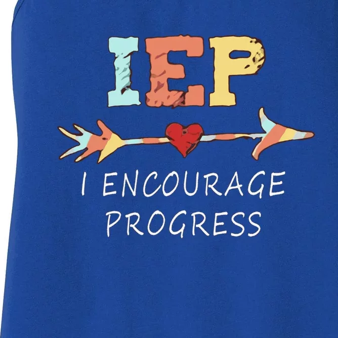 Iep I Encourage Progress Special Education Great Gift Teacher Tee Gift Women's Racerback Tank