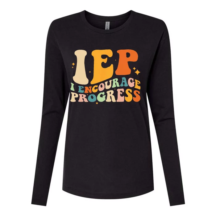 IEP I Encourage Progress Special Education Teacher School Womens Cotton Relaxed Long Sleeve T-Shirt