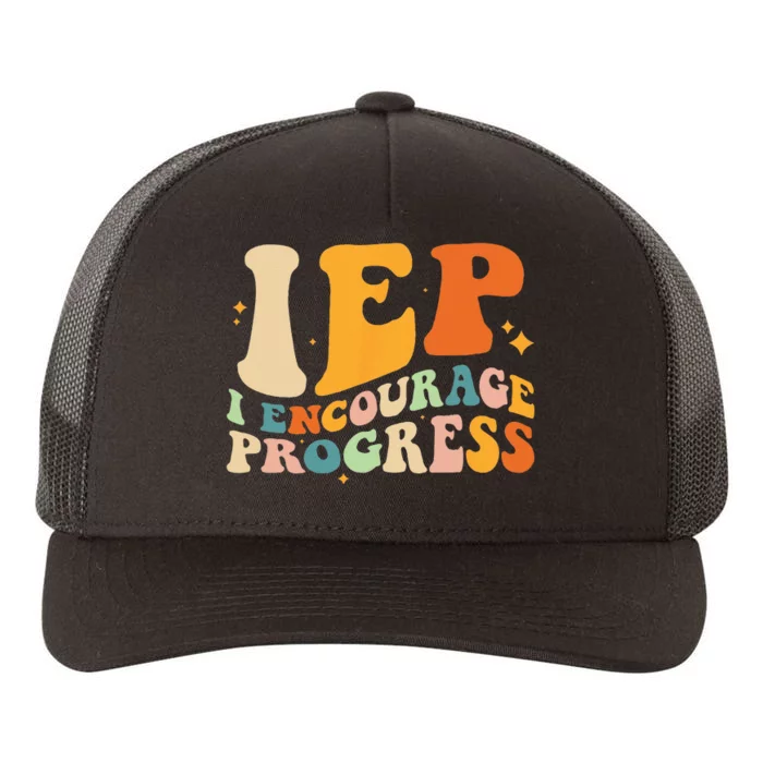 IEP I Encourage Progress Special Education Teacher School Yupoong Adult 5-Panel Trucker Hat