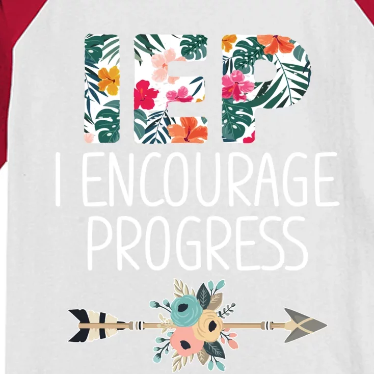 Iep I Encourage Progress Great Gift Special Education Teacher Great Gift Kids Colorblock Raglan Jersey