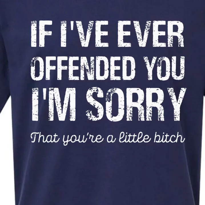 If I've Ever Offended You I'm Sorry That You Are A (on back) Sueded Cloud Jersey T-Shirt