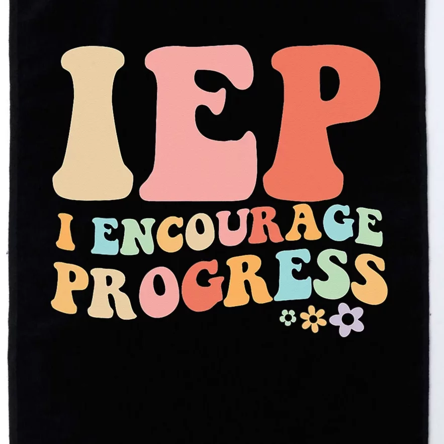 IEP I Encourage Progress Special Education teacher graphics Platinum Collection Golf Towel