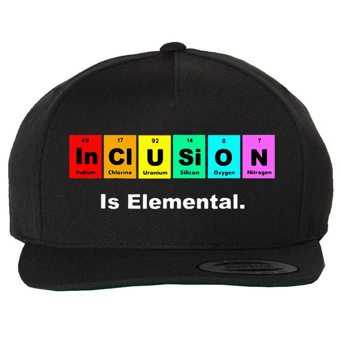 Inclusion Is Elemental Lgbt Flag Gay Pride Chemical Wool Snapback Cap