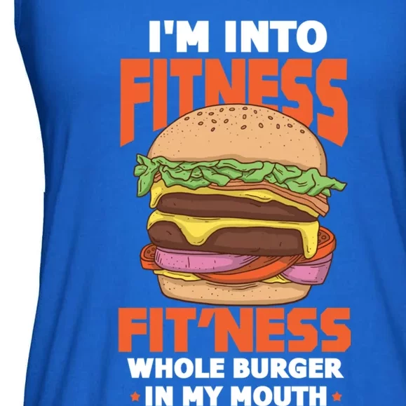 Im Into Fitness Burger Hamburger Fast Food Foodie Gift Ladies Essential Flowy Tank