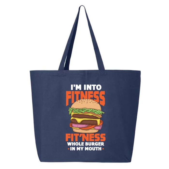 Im Into Fitness Burger Hamburger Fast Food Foodie Gift 25L Jumbo Tote