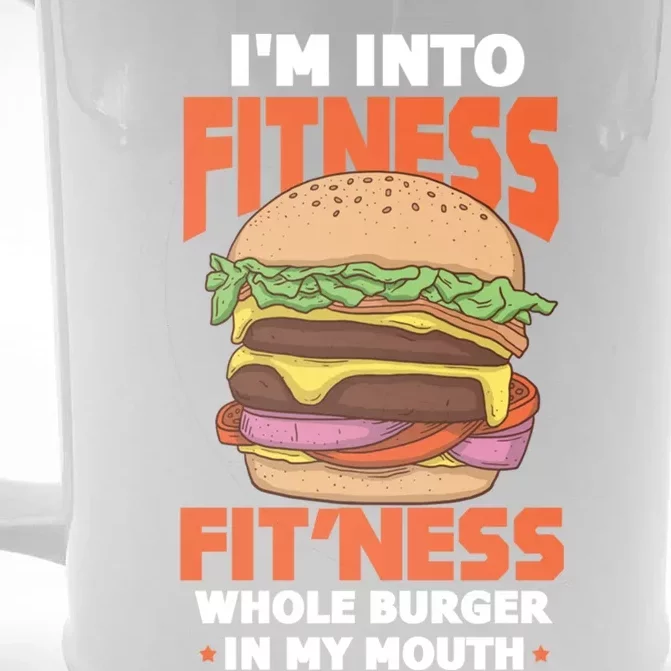 Im Into Fitness Burger Hamburger Fast Food Foodie Gift Front & Back Beer Stein