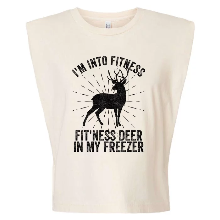 Im Into Fitness Fitness Deer In My Freezer Garment-Dyed Women's Muscle Tee