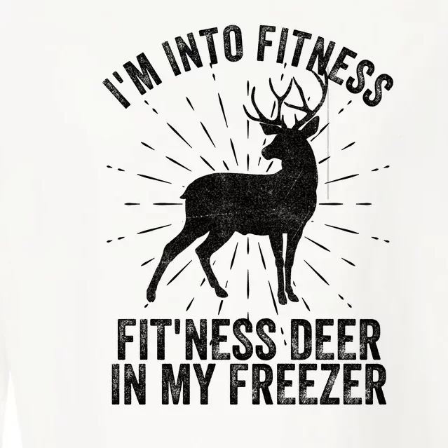 Im Into Fitness Fitness Deer In My Freezer Cropped Pullover Crew