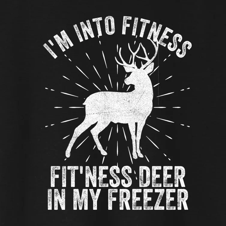 Im Into Fitness Fitness Deer In My Freezer Women's Crop Top Tee