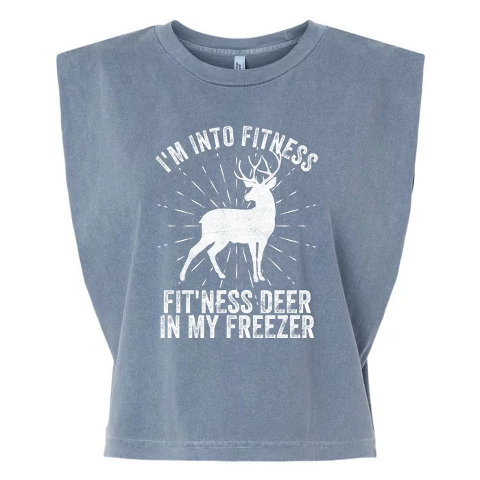 Im Into Fitness Fitness Deer In My Freezer Garment-Dyed Women's Muscle Tee