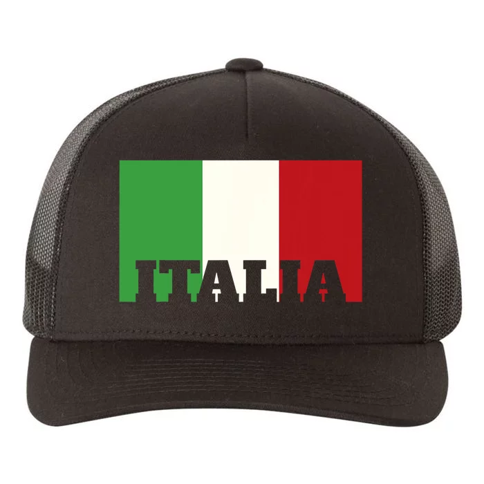 Italy Italian Flag Pride Heritage Patriotic Born Italia Gift Yupoong Adult 5-Panel Trucker Hat