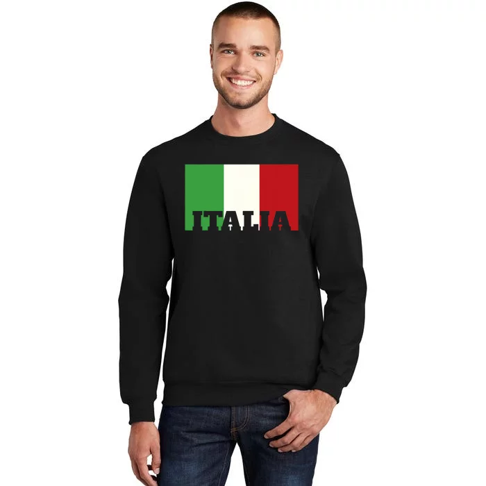 Italy Italian Flag Pride Heritage Patriotic Born Italia Gift Tall Sweatshirt