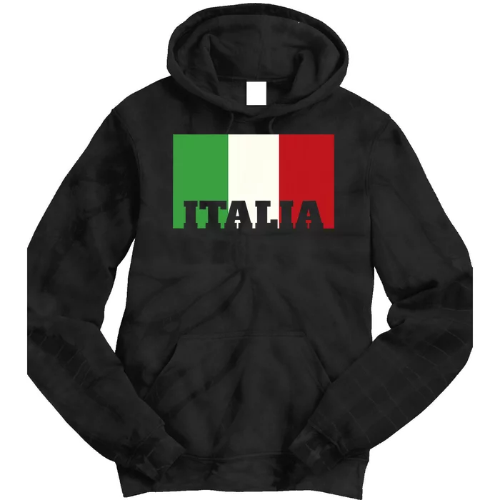 Italy Italian Flag Pride Heritage Patriotic Born Italia Gift Tie Dye Hoodie