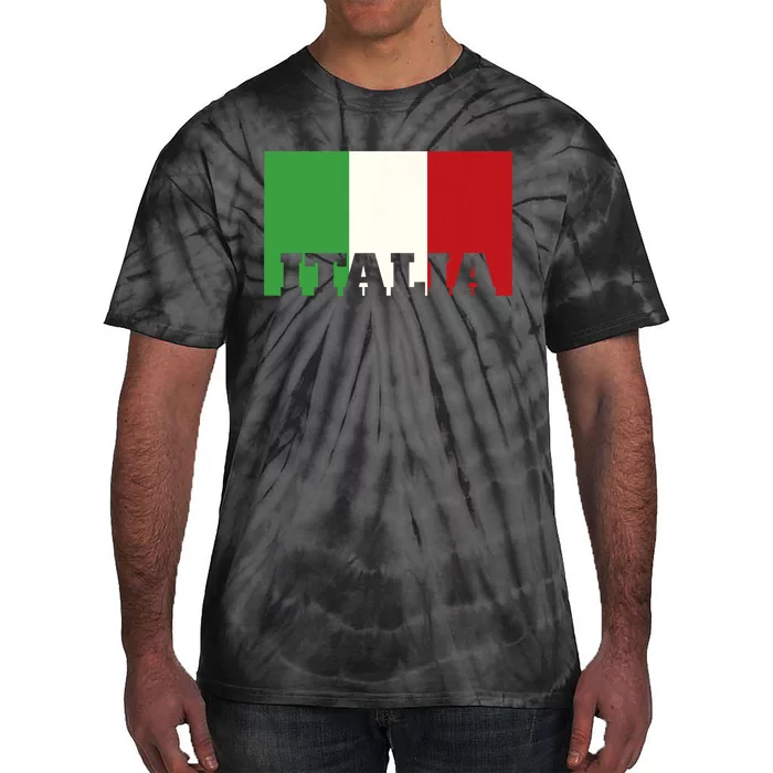 Italy Italian Flag Pride Heritage Patriotic Born Italia Gift Tie-Dye T-Shirt