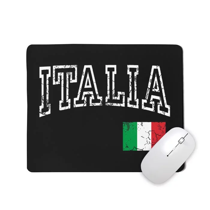 Italia Italian Flag Italy Distressed Mousepad