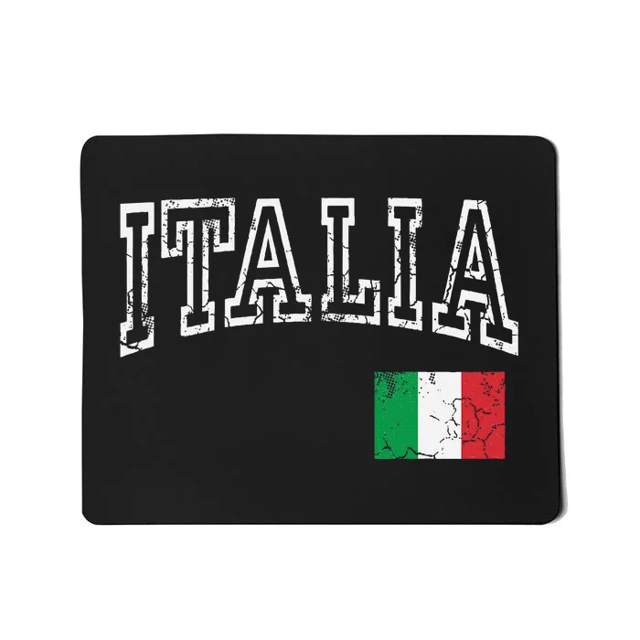 Italia Italian Flag Italy Distressed Mousepad