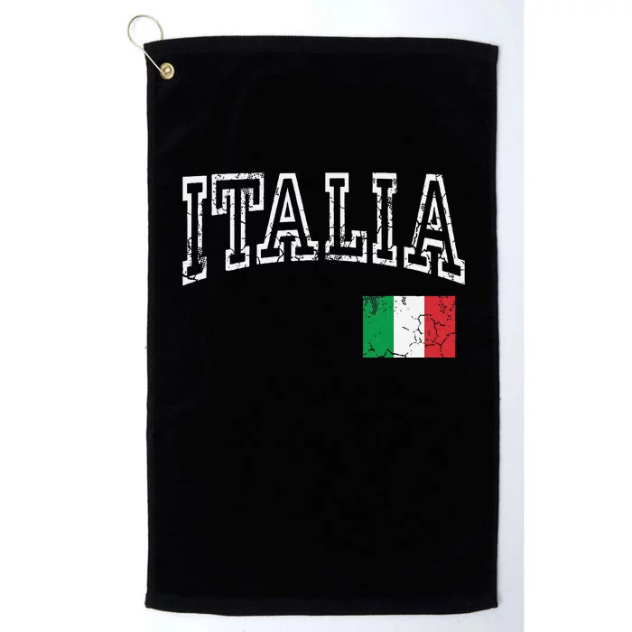 Italia Italian Flag Italy Distressed Platinum Collection Golf Towel