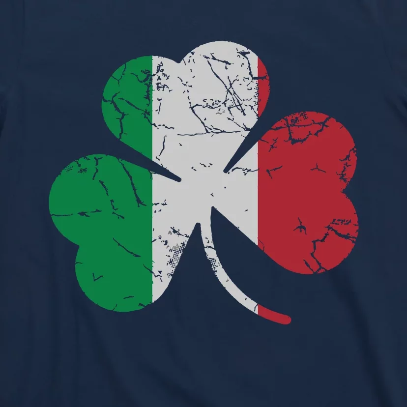 Irish Italian Flag Shamrock St Patricks Day Italy Men Women T-Shirt