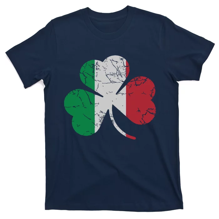 Irish Italian Flag Shamrock St Patricks Day Italy Men Women T-Shirt