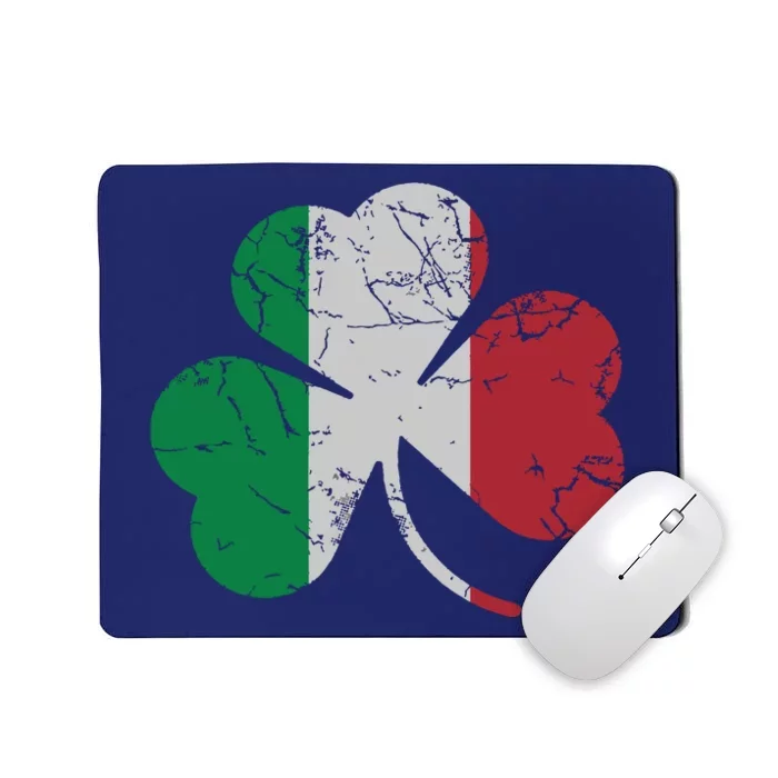 Irish Italian Flag Shamrock St Patricks Day Italy Men Women Mousepad