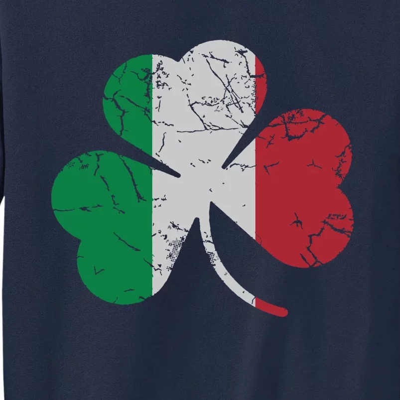 Irish Italian Flag Shamrock St Patricks Day Italy Men Women Tall Sweatshirt